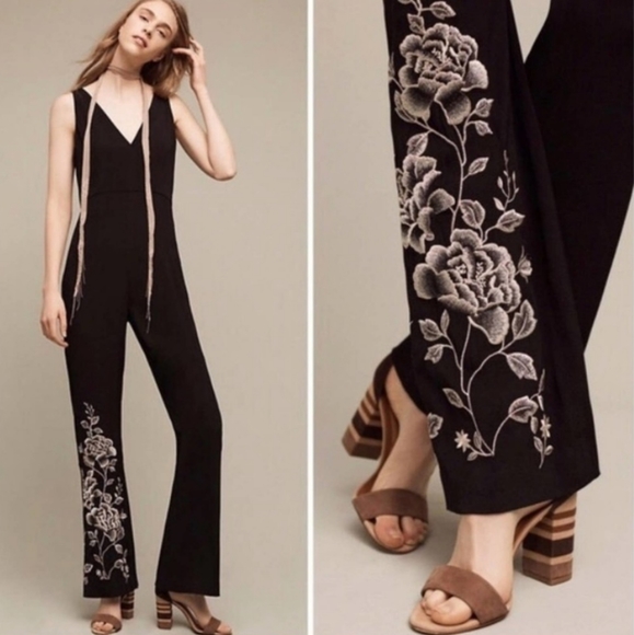 Anthropologie Pants - ANTHRO' HD IN PARIS Tal Embroidered Leg Jumpsuit